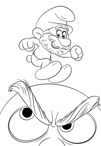 Papa Smurf Coloring Page